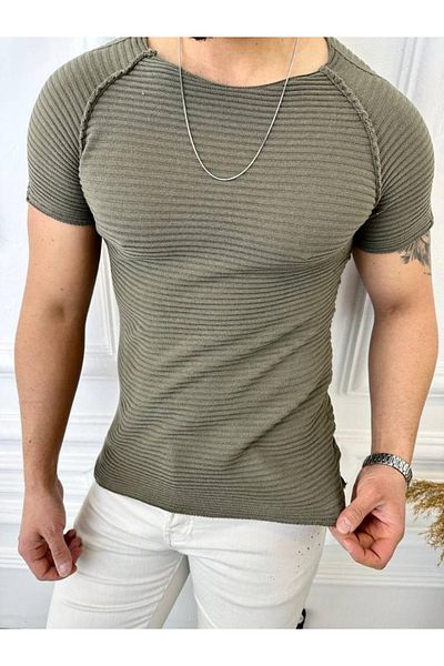 elkumoda Μπλούζα Τριχόνη Μπλούζα Τριχόνη Αερισμός Δεν Ιδρώνει Slim Fit Στενή Κοπή T-shirt