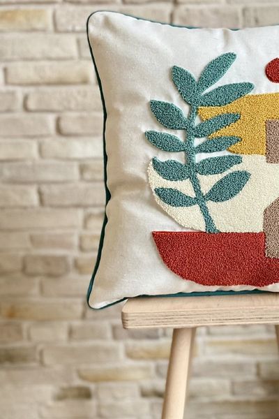 SWITA Husă de pernă decorativă din in