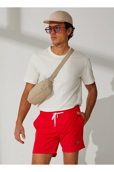 U.S. Polo Assn. Red Men's Shorts Swimsuit Blas23y