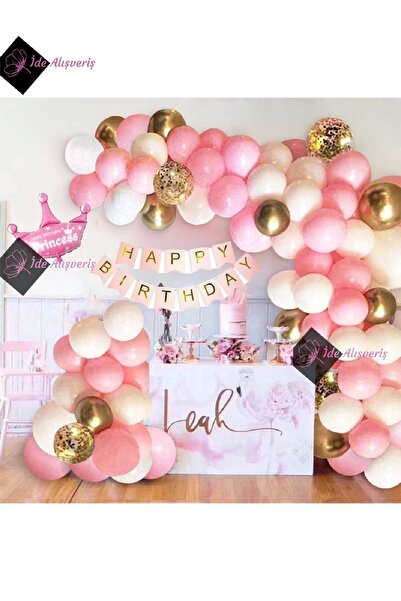 Bkmc Luxury Birthday Party Ornament with Pink Queen Crown for Girls Happy Bir...