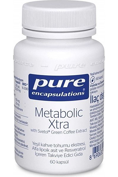 Pure Encapsulations استرا التمثيل الغذائي مع القهوة الخضراء 60 كبسولة