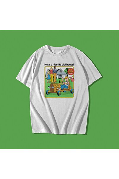 rebelberi Have A Nice Life Dickheads scris în stil sarcastic Tricou oversize ...