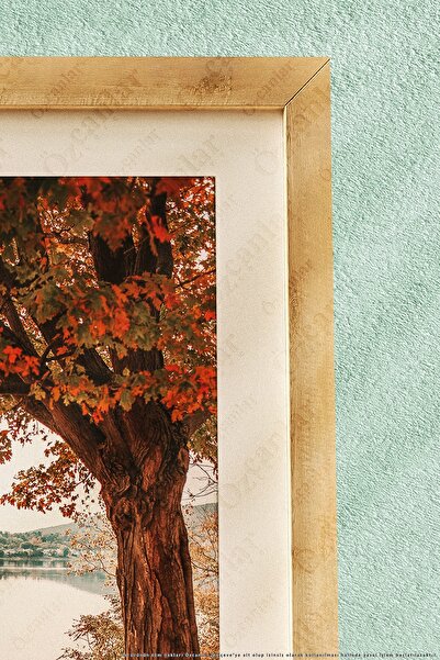 ÖZCANLAR ÇERÇEVE Ahşap Çerçeveli Sonbahar Kış Temalı Tablo Ahşap Çerçeve Ham Ahşap Çerçeve 30x40 50x70 Dekoratif