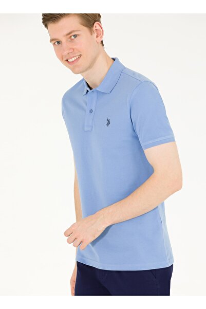 U.S. Polo Assn. Σκούρο μπλε ανδρικό μπλουζάκι πόλο Gtp04ıy023