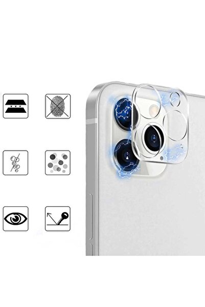 Rivor Apple Iphone 13 Pro Max Uyumlu Temperli Kamera Lens Koruyucu Şeffaf Cam...