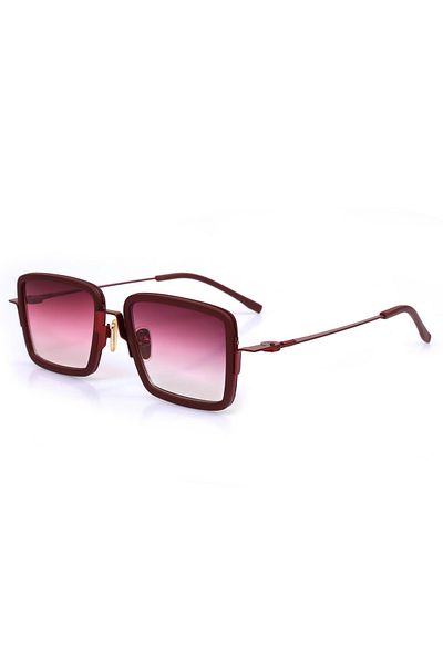 Angel Eyes Burgundy Framed Women's Sunglasses with Burgundy Gradient Lenses Ae2209c5-5