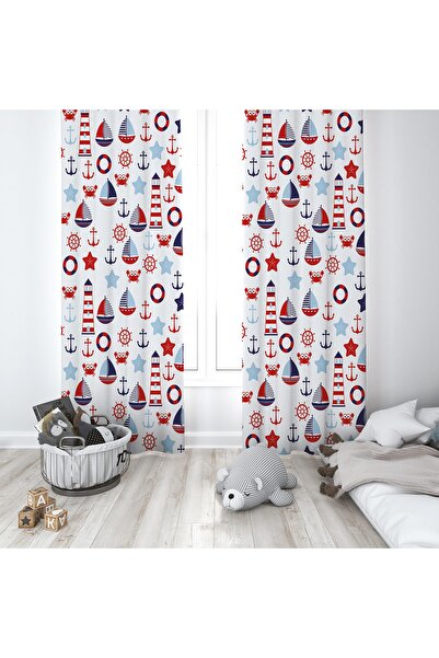 instababyrooms Çocuk Odası Dijital Baskılı 135x260 cm Tek Kanat Fon Perde Mod...