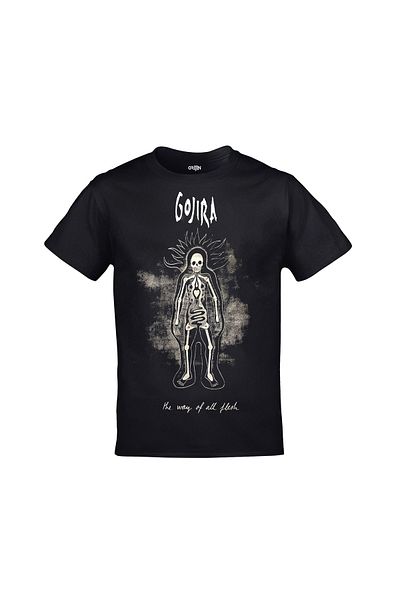 Orijin Tekstil Gojira The Way Of All Flesh Front Back Printed Unisex Black Tshirt