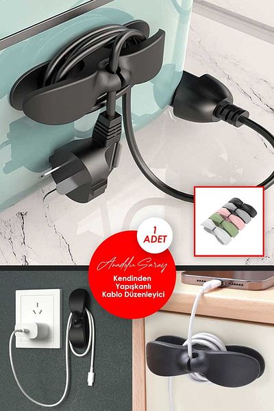 Anadolu Saray Çarşısı 1 Piece Airfryer Cable Fixator and Organizer - Multi-Purpose Cable Collector