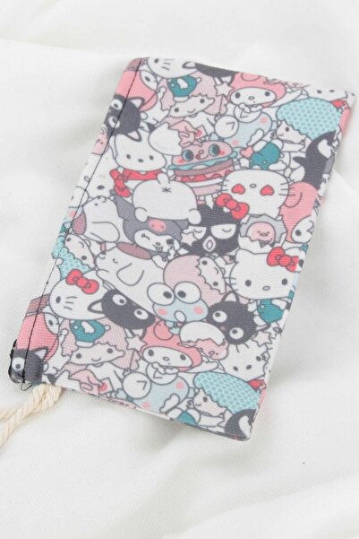 Anime Marketi Kuromi - Hello Kitty - Kurbağa Karışık Desen Tasarımlı Bez Kale...