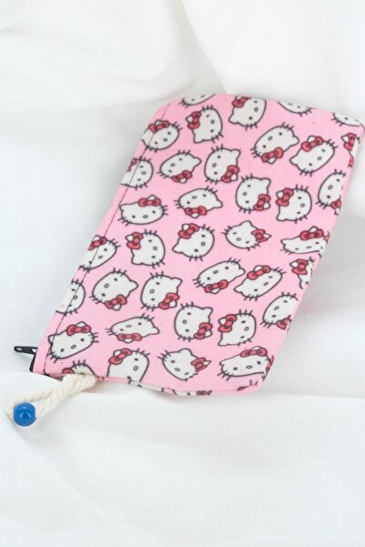 Anime Marketi Hello Kitty Tasarımlı Bez Kalemlik Veya Makyaj Çantası