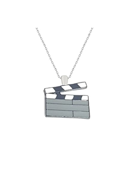 Herşey Nota Clapperboard Movie Cinema Necklace Women - Men