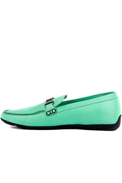 SailLakers - Green Leather Men's Casual Shoes 101-3450-5121