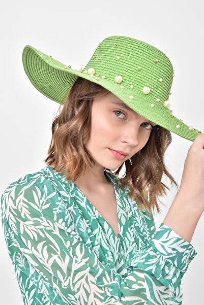 Saria Moda Інчова детальна широка солом'яна капелюх