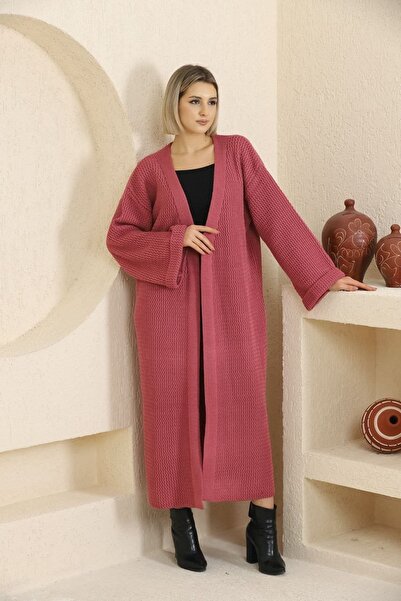 MAXXANA Oversize Örme Uzun Triko Hırka