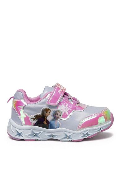 Frozen Original Girl's Illuminated Pink Shiny Glitter Coating Sneaker Sports Shoes Girl Child With Light Shoes