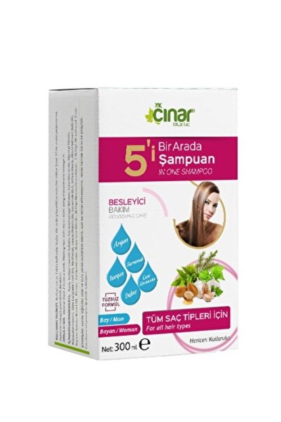 YK Çınar 5'i Bir Arada Besleyici Bitkisel Şampuan 300 Ml