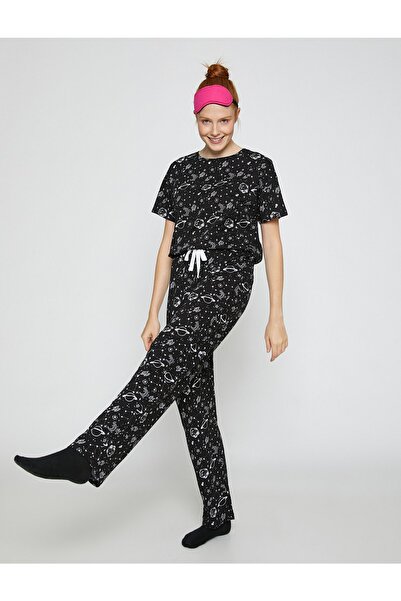 Koton Pyjama - Schwarz - Print