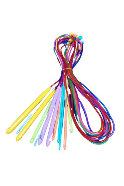 EleganTShoP Plastik Misinalı Tığ Seti (12 ADET) Serum Hortum