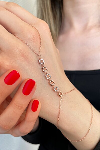 Argentum Concept 925 Ayar Gümüş Rose Sıra Kareler Şahmeran - 45100401