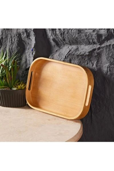 entarzlife Bamboo Oval Rectangular Tray Presentation 28x40 Cm