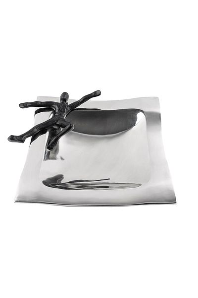 Mikasa Moor Silver Black Man Decorative Bowl 31x31x9cm