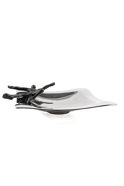 Mikasa Moor Silver Black Man Decorative Bowl 31x31x9cm