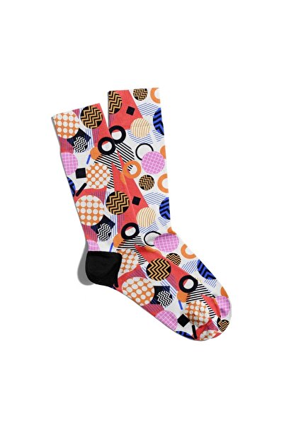 Eğlenceli Çoraplar Διασκεδαστικές κάλτσες Unisex Γεωμετρικό ρετρό σχέδιο με τ...