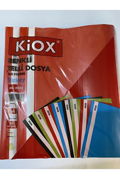3 Paket Kırmızı Renk Telli Dosya 50 Li Paket Toplam 150 Adet
