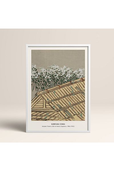 HOMEPACK Επιτραπέζιο Πλαίσιο Ιαπωνικού Στιλ Nanbara Sakujiro 30x40cm 40x60cm 50x70cm Μαύρο Λευκό Ξύλο Jpn028
