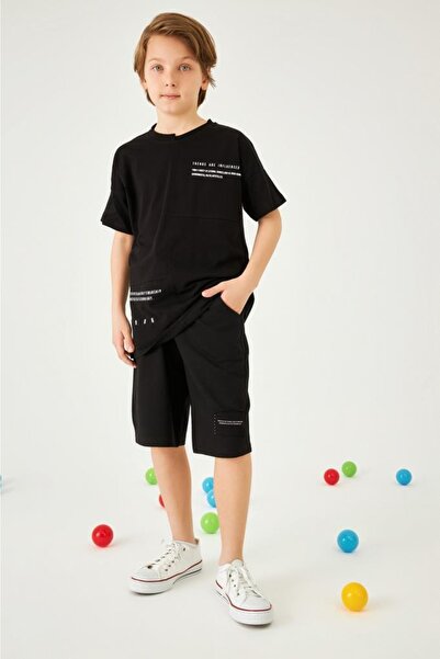 Perendi Boy's Asymmetric Suit with Shorts