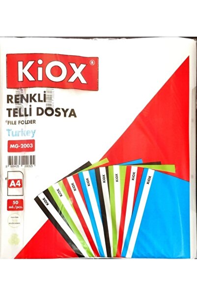 3 Paket Beyaz Renk Telli Dosya 50 Li Paket Toplam150 Adet