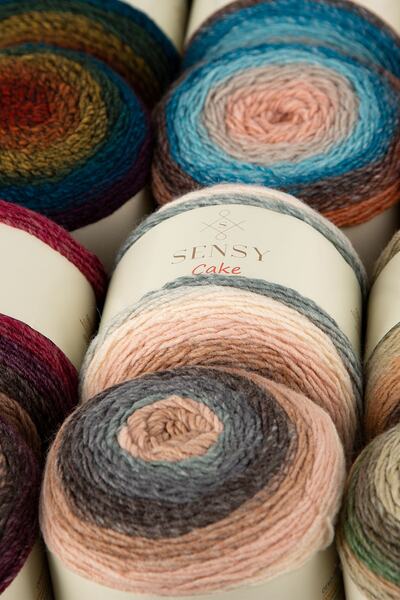 SENSY Premium Cake Hand Knitting Thread Shawl Blouse Accessory Thread Marbled Thread