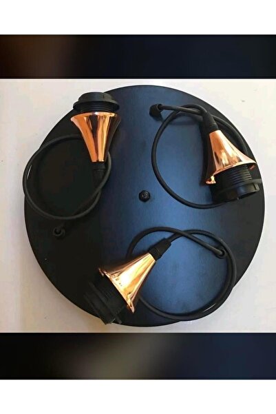 Genel Markalar 3 Lü Tepsi Siyah Bakır