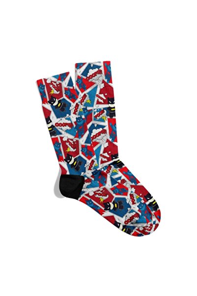 Eğlenceli Çoraplar Забавни чорапи Unisex Oppss Poff Pop Art Printed Socks Ecs...