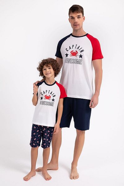 Pimody Family Concept Father and Son Shorts Pijama Set Arnetta 1978 (Tatăl și Fiul sunt vânduți diferit)