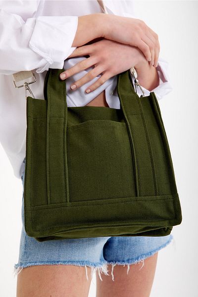 Simfa Women's Cross Strap Canvas Tote Bag