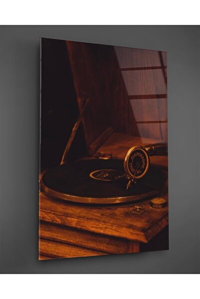 TAULART Tablou vertical din sticlă cu placă retro