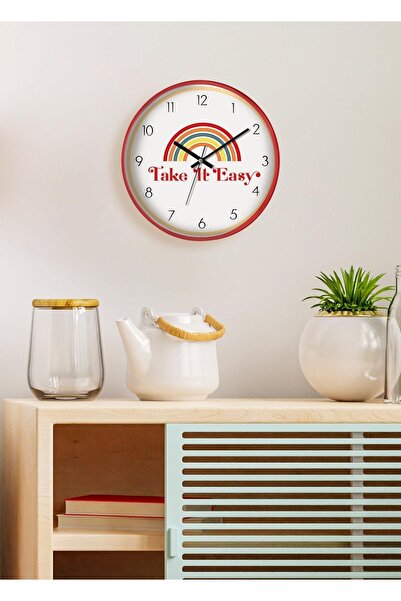 The Mia Hype Take It Easy Camlı Duvar Saati 30 Cm Dvs131