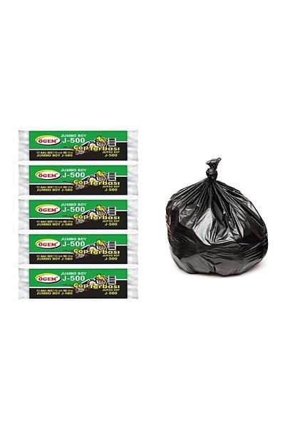 Ögem J-500 Jumbo Size Garbage Bag 80x110 Cm 90 Lt 10-Piece Roll 5 Pack