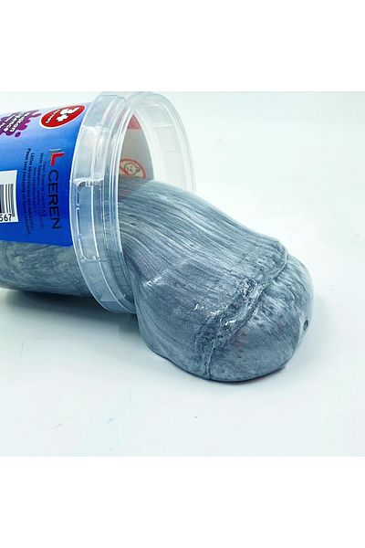 Bubu Metallic Play Gel Slime 145 Grams Metallic Gray