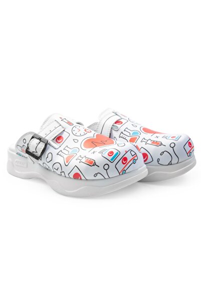 Sabomar Manner Medical Icon Patterned Sabo Slippers