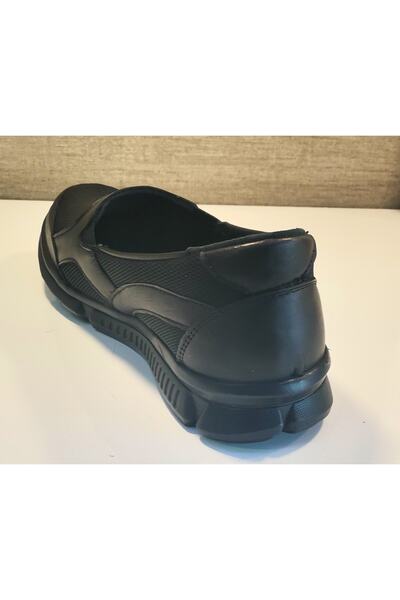 VOOG 703 Δερμάτινο και ύφασμα αλεξίπτωτου καθημερινά άνετα παπούτσια μαύρα