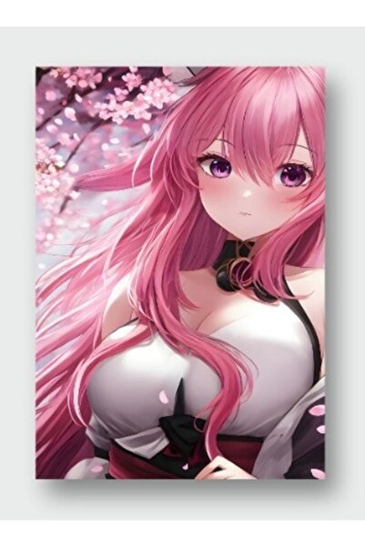 fırsatlar diyarı Genshin Impact Yae Miko Gaming Anime Poster - Yüksek Çözünür...