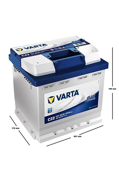 Varta Anabayiden C22 12v 52 Amper Blue Dynamic - Hurda Akü Yollamanız Gerekmiyor