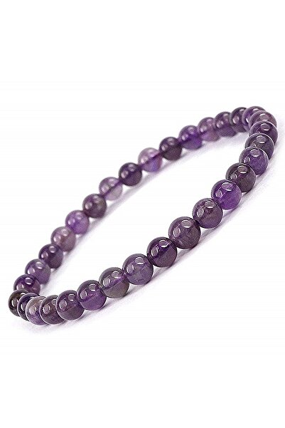 Generic Brand Amethyst Natural Stone Bracelet 6 Mm
