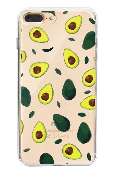 Powerfox iPhone 7/8 Plus Compatible "Avocado" Transparent Phone Case