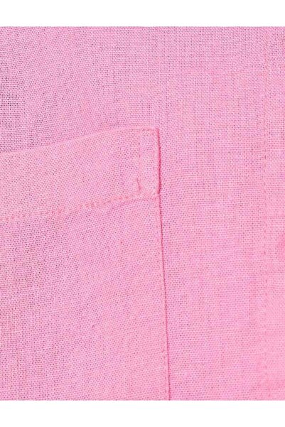 Koton Crop Shirt Pocket részletes vászon viszkóz keverék