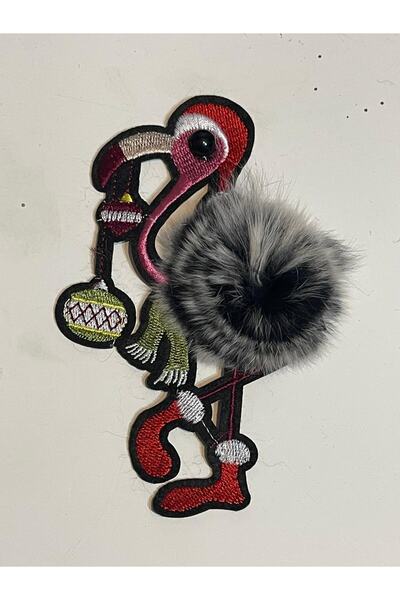 Gönülden Tasarım 14x9 Cm Pompon Broderie Pasăre Broderie Applique Accesoriu Patch