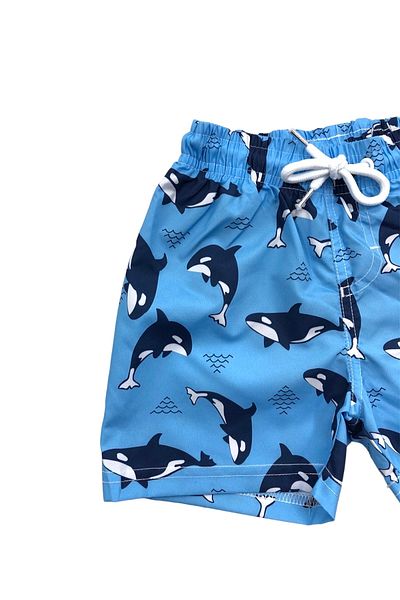 Pukka Pantaloni scurți de baie cu imprimeu balenă